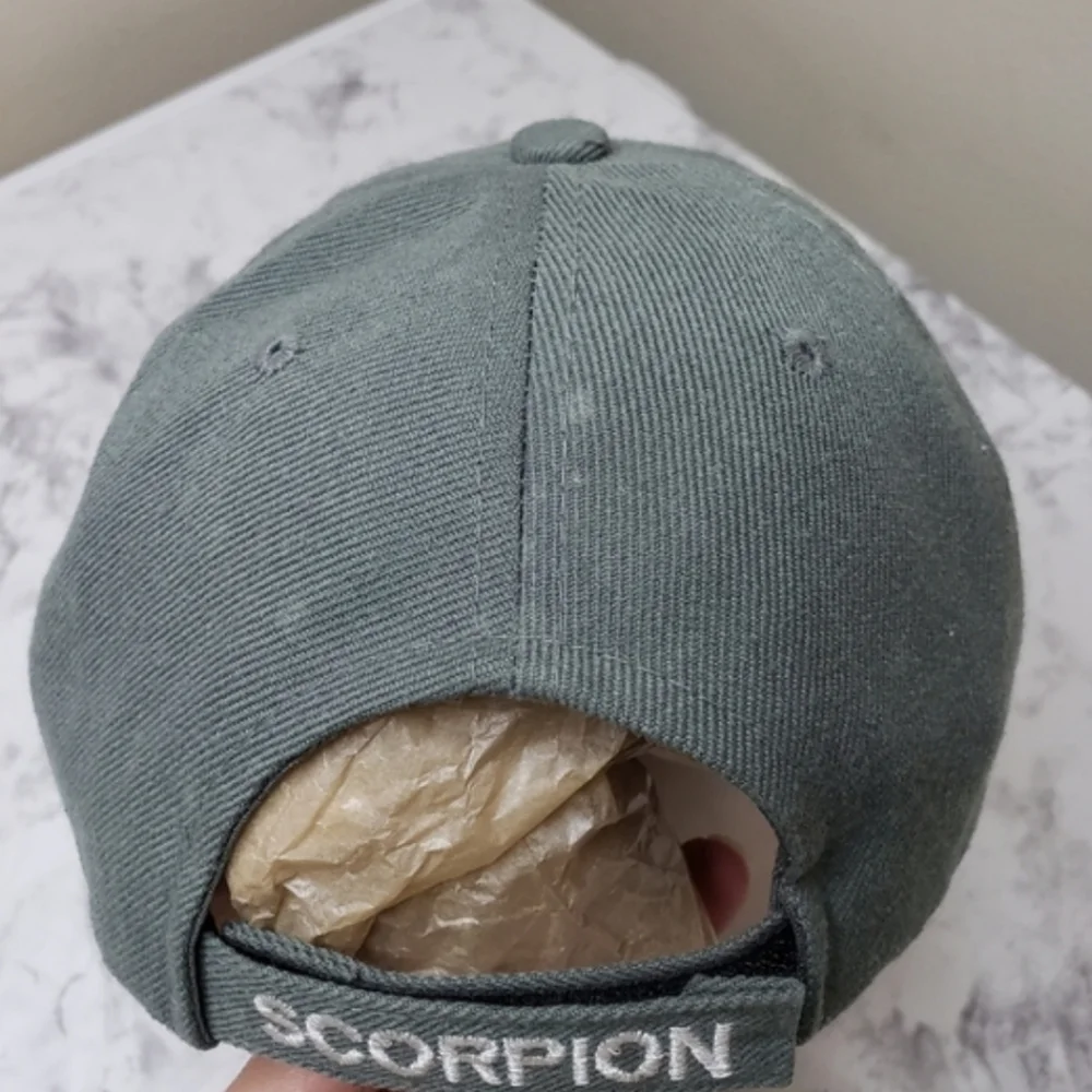 Blue Ocean Y2K Gray Scorpion Embroidered Baseball Cap Unisex